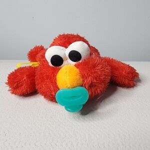 9" Bright Starts Elmo Plush Cozy Coo Pacifier Holder Silk Tags Sesame Street